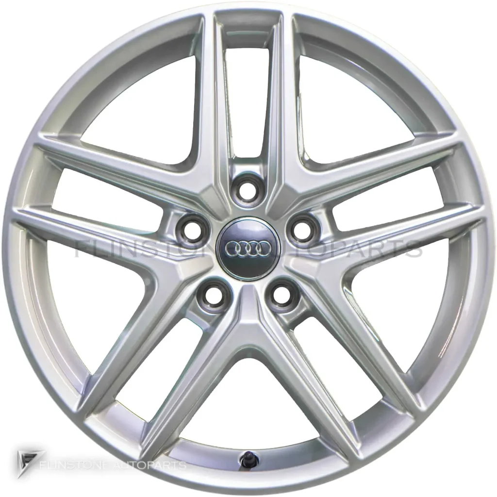 ล้อแท้ Audi 5 Double Spoke ขอบ 17 นิ้ว รุ่น A4 8W9 สี Diamond Silver