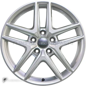 正品轮毂 Audi 5 Double Spoke 边框 17 英寸车型 A4 8W9 颜色 Diamond Silver