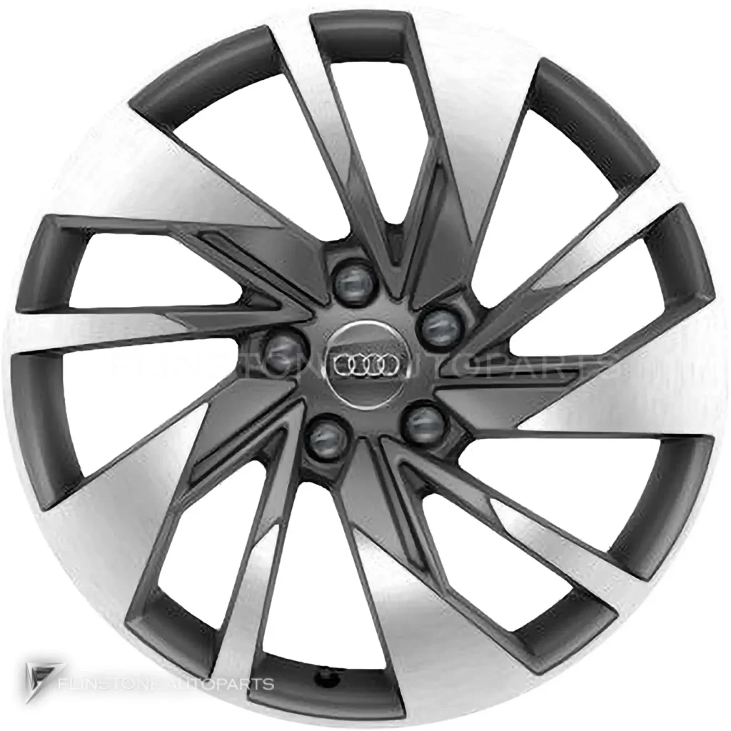 ล้อแท้ Audi 5 Double Spoke ขอบ 18 นิ้ว รุ่น A3 8Y สี Matt Graphite Grey with Diamond Cut