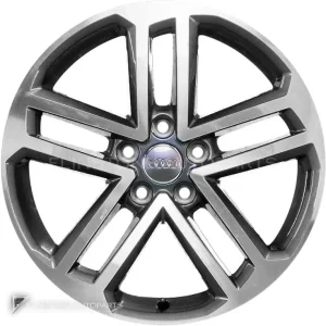 正品轮毂 Audi 5 Double Spoke 边框 18 英寸车型 A3 8V 颜色 Graphite Grey with Diamond Cut