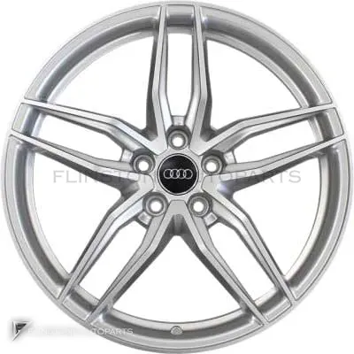 ล้อแท้นำเข้า Audi 5 Double Spoke ขอบ 19 นิ้ว รุ่น R8 4S สี Galvano Silver
