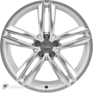 正品轮毂 Audi 5 Parallel Spoke 边框 20 英寸车型 A6 4G 颜色 Diamond Silver