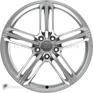 正品轮毂 Audi 5 Segment Spoke 边框 19 英寸车型 A6 4F 颜色 Silver