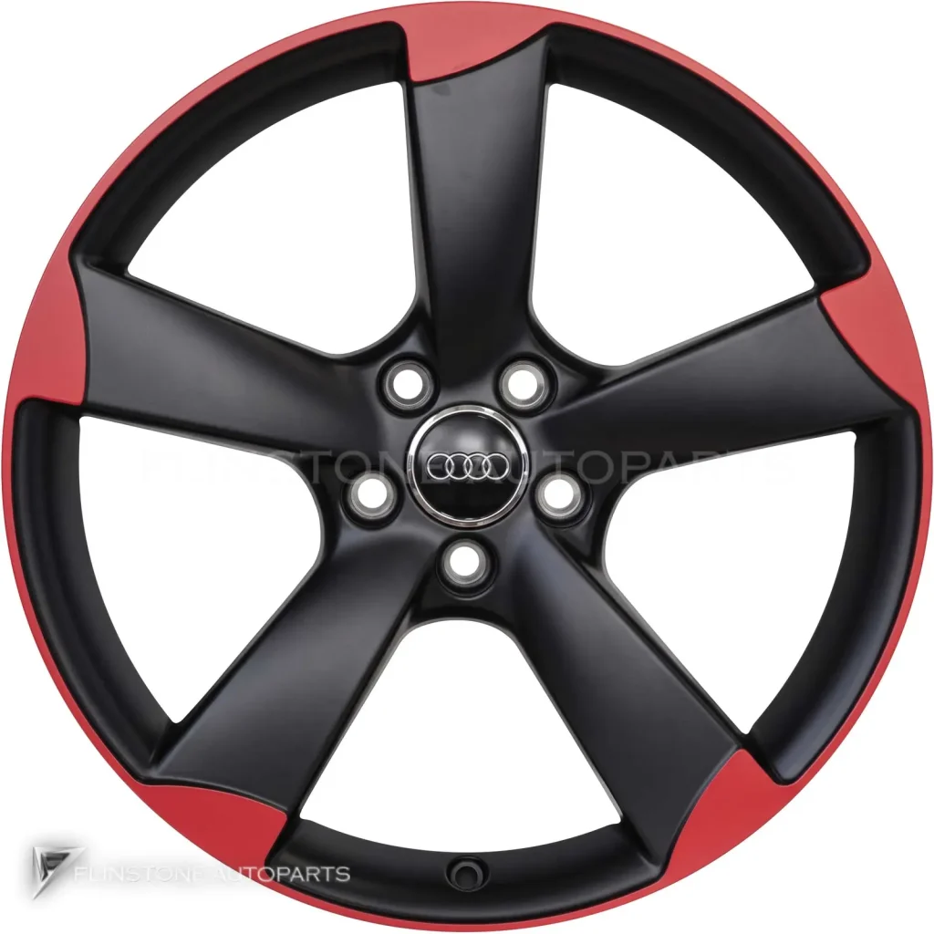 ล้อแท้ Audi 5 Spoke Rotor ขอบ 19 นิ้ว รุ่น TT 8J สี Gloss Black with Misano Red Pearl Effect
