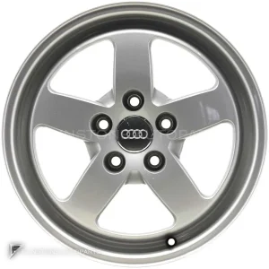 正品轮毂 Audi 5 Spoke 边框 16 英寸车型 A4 8W 颜色 Diamond Silver