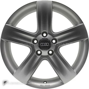 正品轮毂 Audi 5 Spoke 边框 18 英寸车型 A3 8P 颜色 Brilliant Silver