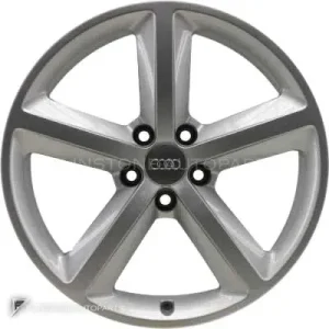 正品轮毂 Audi 5 Spoke 边框 18 英寸车型 A6 4F 颜色 Silver