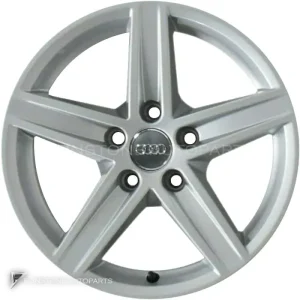 正品轮毂 Audi 5 Spoke 边框 16 英寸车型 A3 8V 颜色 Diamond Silver