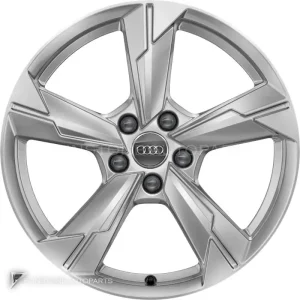 正品轮毂 Audi 5 Spoke 边框 18 英寸车型 A6 4K 颜色 Diamond Silver