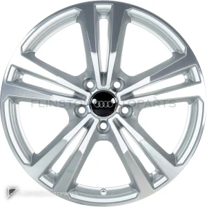正品轮毂 Audi 5 Spoke 边框 17 英寸车型 A3 8V 颜色 Diamond Silver with Diamond Cut