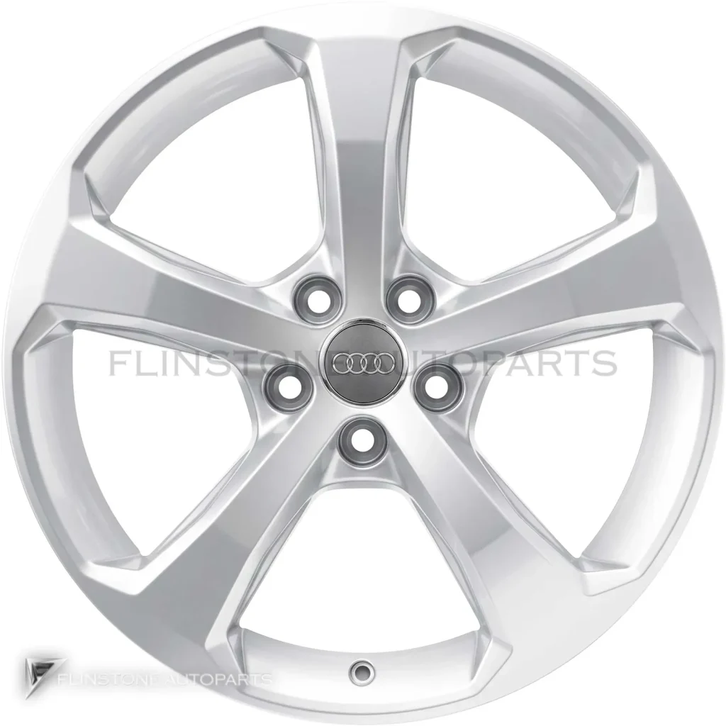 ล้อแท้นำเข้า Audi 5 Spoke ขอบ 18 นิ้ว รุ่น Q5 80A สี Diamond Silver