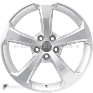 正品轮毂 Audi 5 Spoke 边框 18 英寸车型 Q5 80A 颜色 Diamond Silver