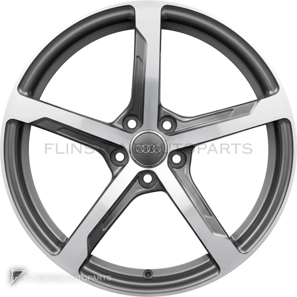 ล้อแท้นำเข้า Audi 5 Spoke ขอบ 19 นิ้ว รุ่น R8 42 สี Titanium Grey with Diamond Cut