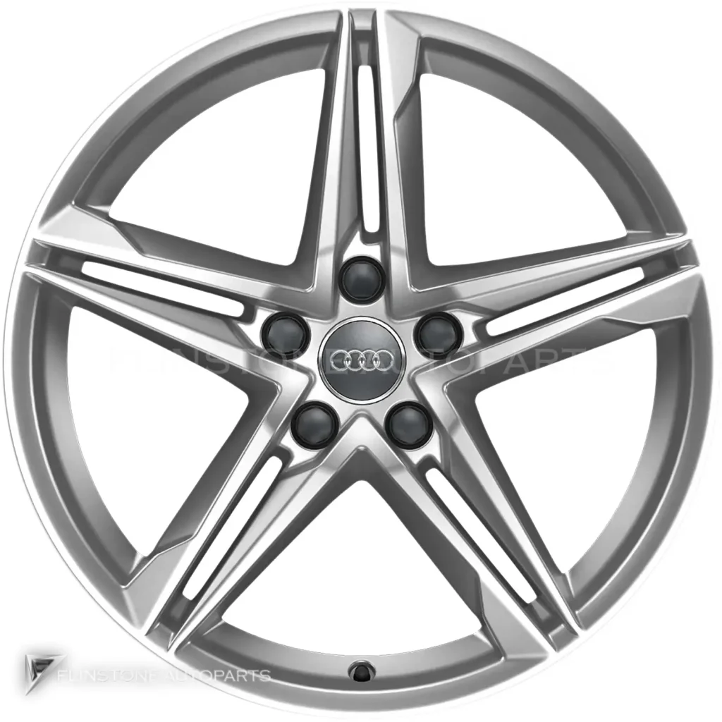 ล้อแท้ Audi 5 Twin Spoke Star ขอบ 18 นิ้ว รุ่น A4 8W สี Galvano Silver