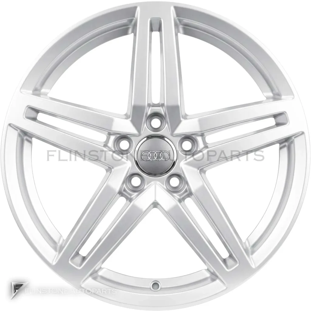 ล้อแท้นำเข้า Audi 5 Twin Spoke ขอบ 18 นิ้ว รุ่น A6 4G สี Diamond Silver