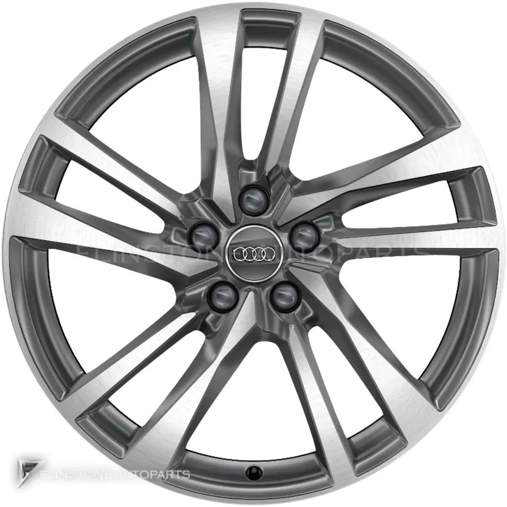 ล้อแท้ Audi 5 Twin Spoke ขอบ 19 นิ้ว รุ่น A4 8W สี Graphite Grey with Diamond Cut