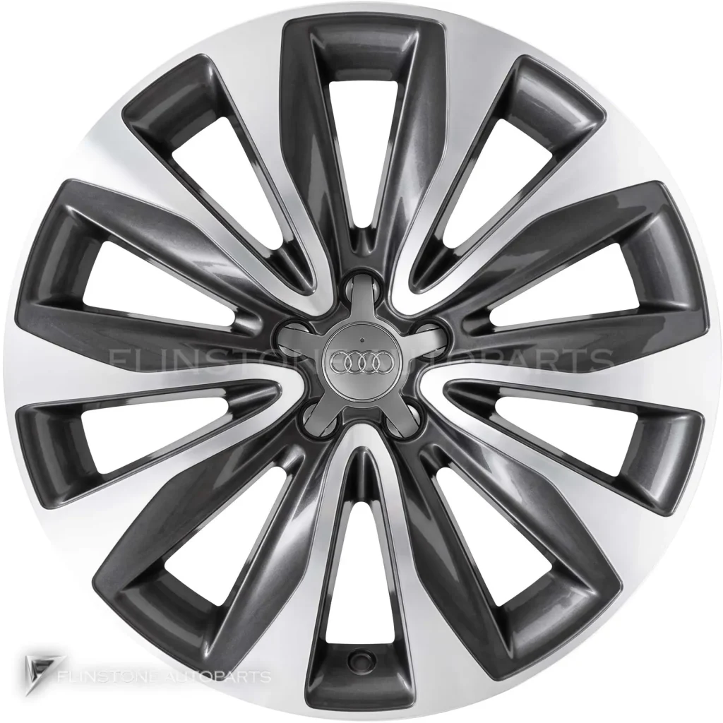 ล้อแท้นำเข้า Audi 5 Twin Spoke ขอบ 20 นิ้ว รุ่น A8 4H สี Chrome