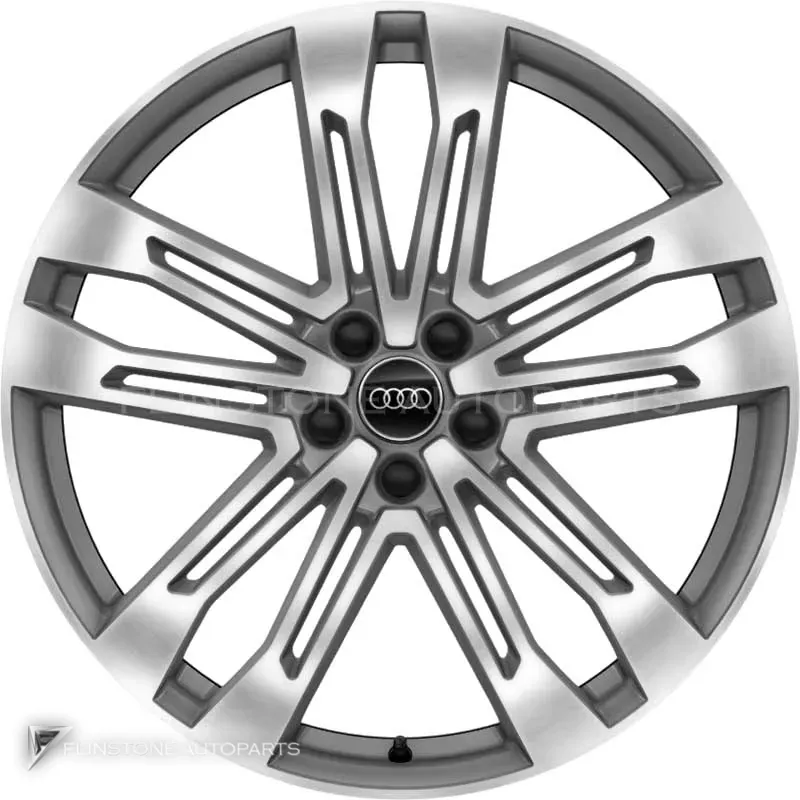 ล้อแท้นำเข้า Audi 5 V Double Spoke ขอบ 21 นิ้ว รุ่น Q5 80A สี Graphite Grey with Diamond Cut