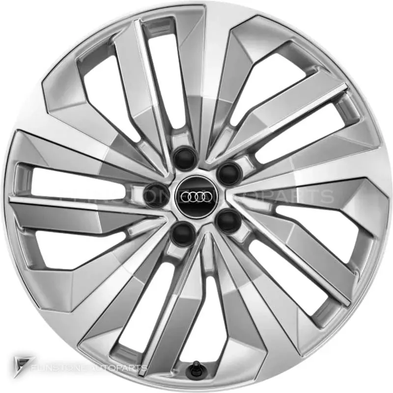 ล้อแท้นำเข้า Audi 5 V Spoke S ขอบ 20 นิ้ว รุ่น Q8 4KE สี Galvano Silver