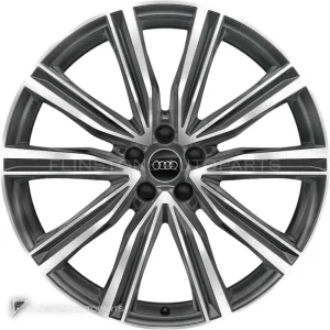 正品轮毂 Audi 5 V Spoke S 边框 21 英寸车型 Q8 4M8 颜色 Graphite Grey with Diamond Cut