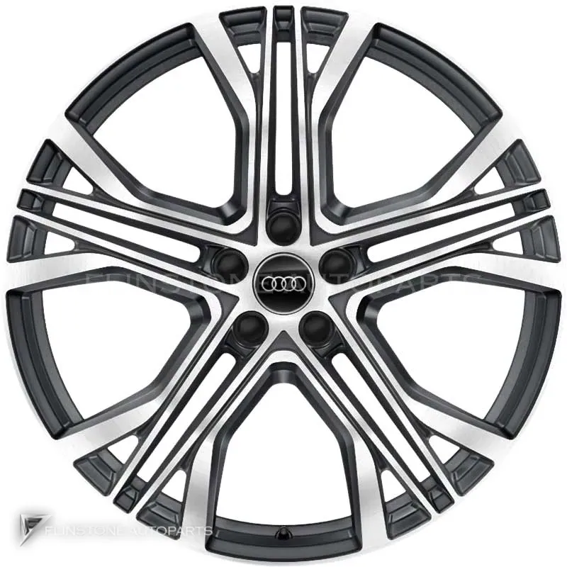 ล้อแท้ Audi 5 V Spoke Star ขอบ 21 นิ้ว รุ่น A7 4K8 สี Graphite Grey with Diamond Cut