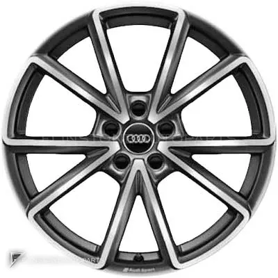 ล้อแท้ Audi 5 V Spoke Star ขอบ 19 นิ้ว รุ่น A4 8W สี Matt Black