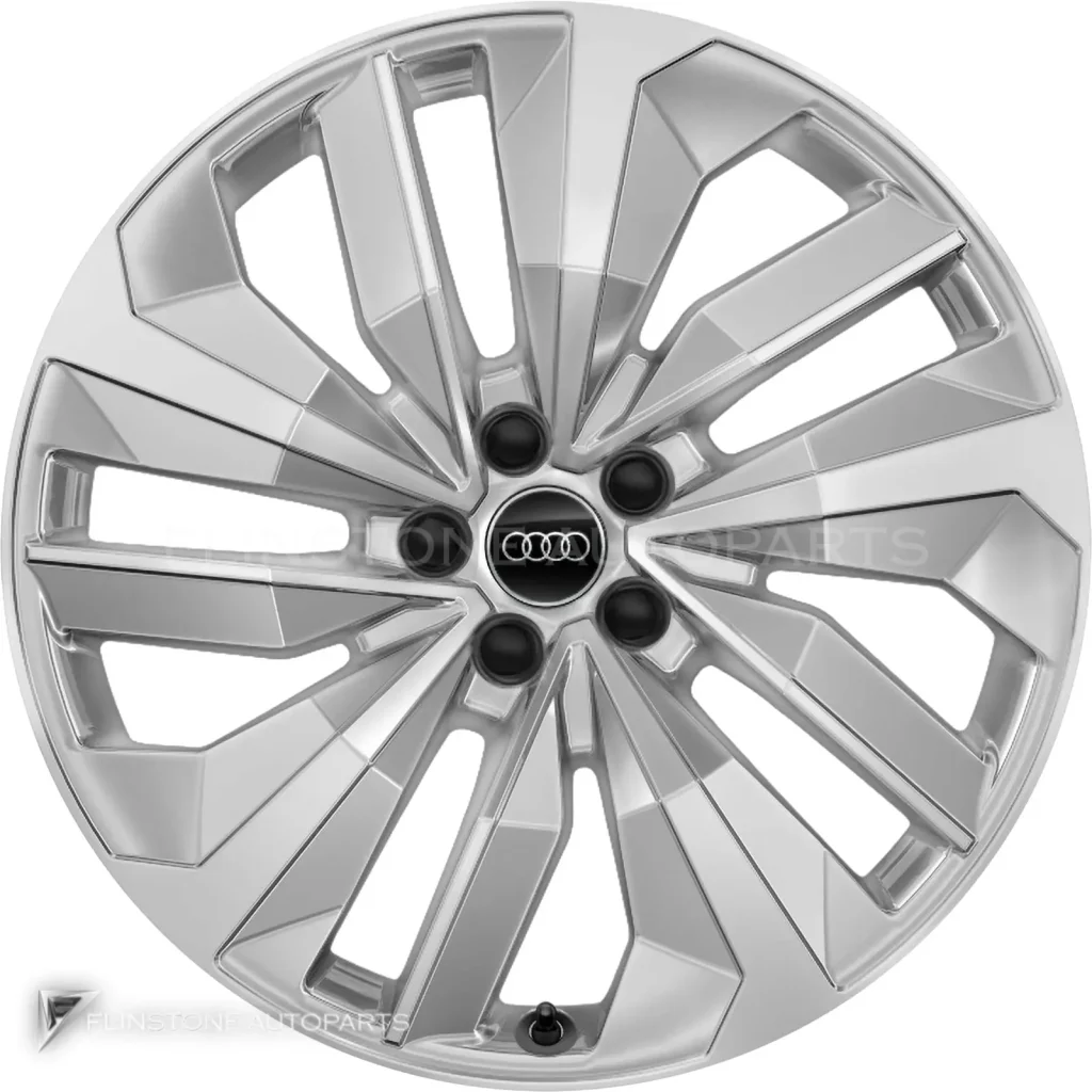 ล้อแท้นำเข้า Audi 5 V Spoke ขอบ 20 นิ้ว รุ่น Q8 4KE สี Diamond Silver