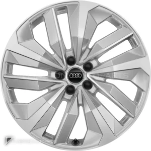 正品轮毂 Audi 5 V Spoke 边框 20 英寸车型 Q8 4KE 颜色 Diamond Silver