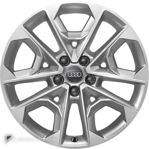 正品轮毂 Audi 5 V Spoke 边框 18 英寸车型 Q2 81A 颜色 Galvano Silver