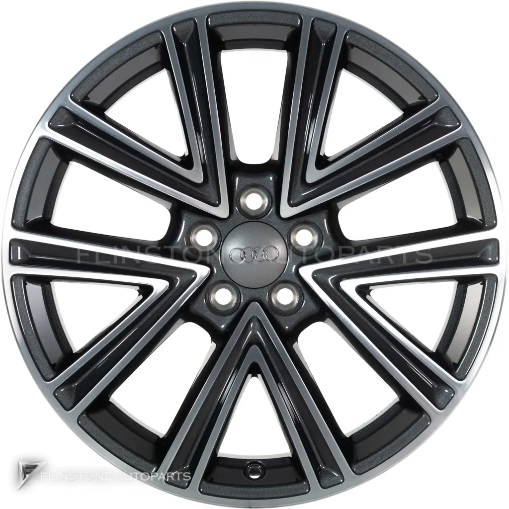 ล้อแท้นำเข้า Audi 5 V Spoke ขอบ 17 นิ้ว รุ่น A1 82A สี Graphite Grey with Diamond Cut