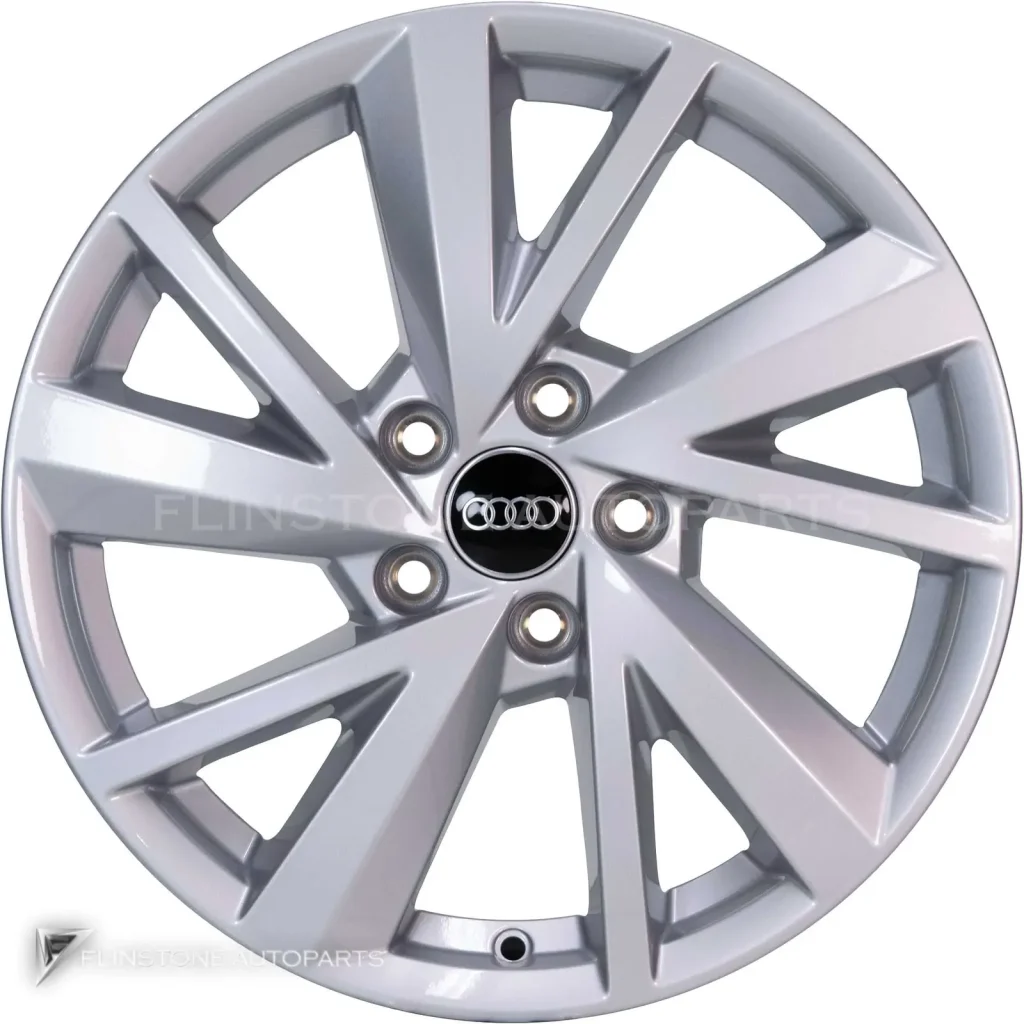 ล้อแท้นำเข้า Audi 5 V Spoke ขอบ 17 นิ้ว รุ่น Q2 81A สี Diamond Silver