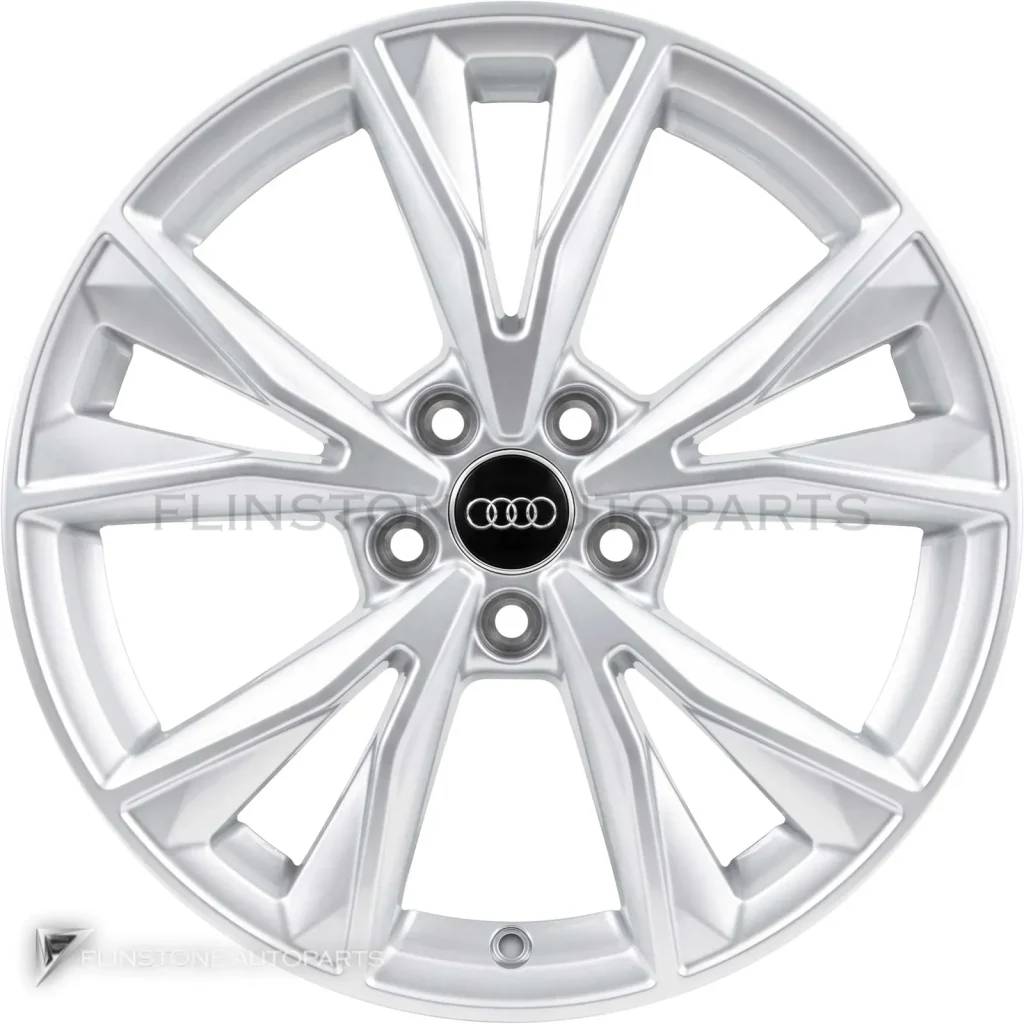 ล้อแท้นำเข้า Audi 5 V Spoke ขอบ 18 นิ้ว รุ่น Q3 83A สี Diamond Silver