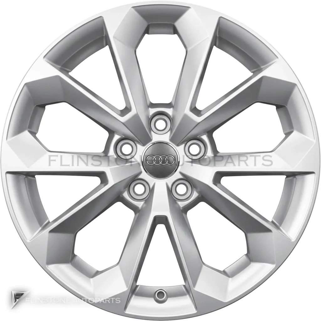 ล้อแท้นำเข้า Audi 5 V Spoke ขอบ 17 นิ้ว รุ่น Q3 8U สี Diamond Silver