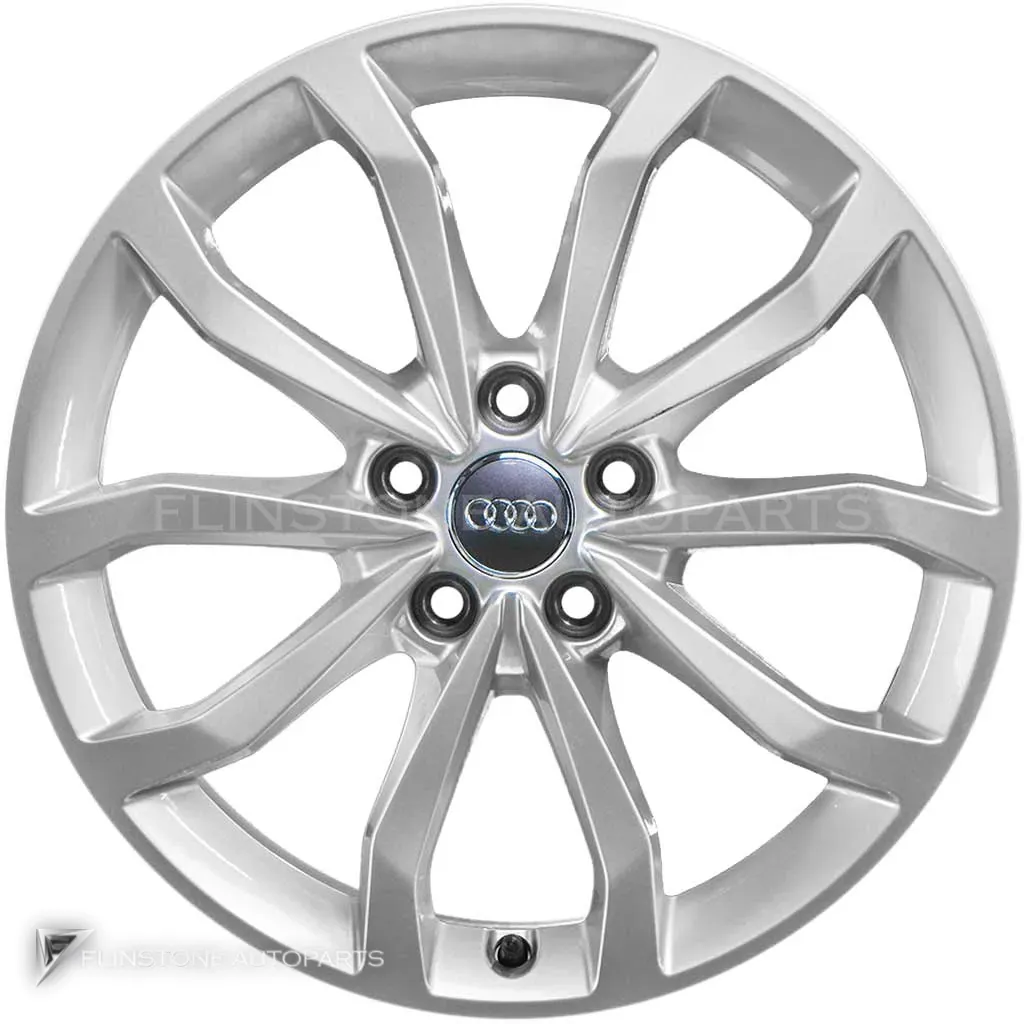 ล้อแท้ Audi 5 V Spoke ขอบ 18 นิ้ว รุ่น A4 8W สี Diamond Silver