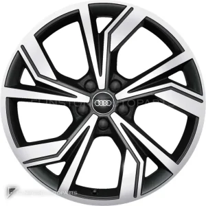 正品轮毂 Audi 5 V Spoke 边框 20 英寸车型 Q4 89A 颜色 Graphite Grey with Diamond Cut