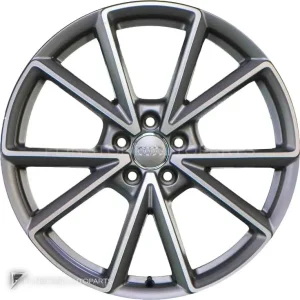正品轮毂 Audi 5 V Spoke 边框 20 英寸车型 Q5 8R 颜色 Titanium Grey with Diamond Cut