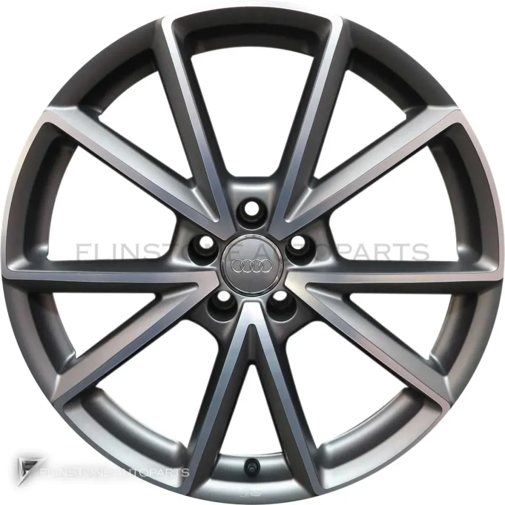 ล้อแท้นำเข้า Audi 5 V Spoke ขอบ 20 นิ้ว รุ่น TT 8S สี Titanium Grey with Diamond Cut