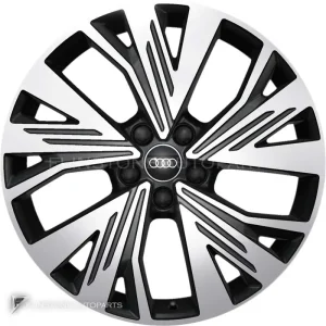 正品轮毂 Audi 5 W Spoke Aero 边框 19 英寸车型 Q4 89A 颜色 Graphite Grey with Diamond Cut