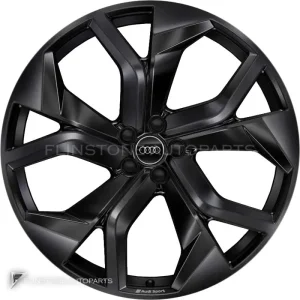 正品轮毂 Audi 5 Y Spoke Rotor 边框 23 英寸车型 Q8 4M8 颜色 Gloss Black