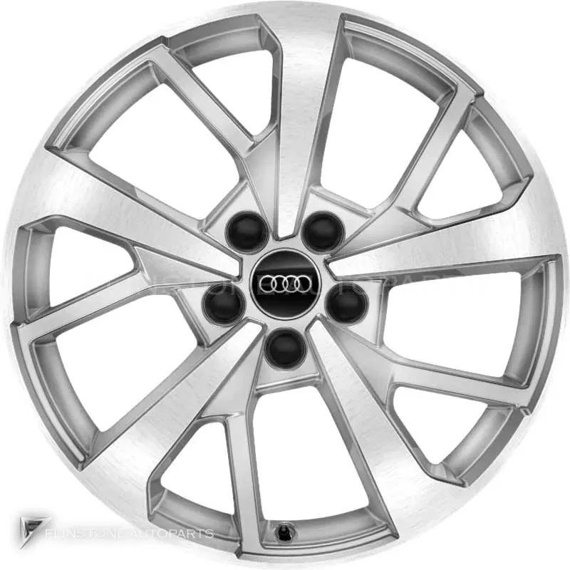 ล้อแท้นำเข้า Audi 5 Y Spoke ขอบ 18 นิ้ว รุ่น Q3 83A สี Galvano Silver with Diamond Cut