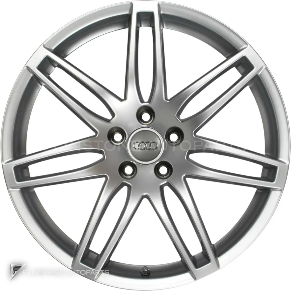 ล้อแท้นำเข้า Audi 7 Double Spoke ขอบ 19 นิ้ว รุ่น A4 8E สี Diamond Silver