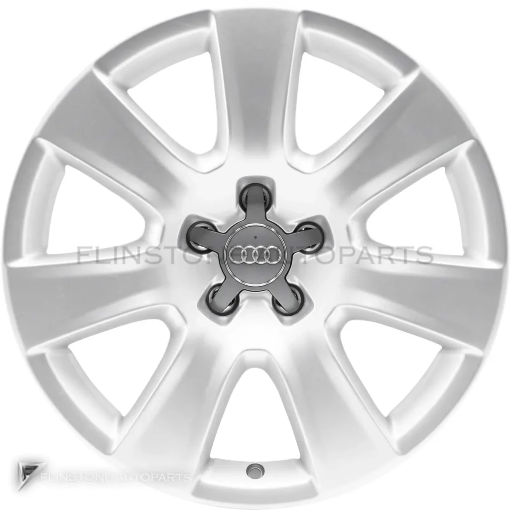 ล้อแท้นำเข้า Audi 7 Spoke ขอบ 18 นิ้ว รุ่น A8 4H สี Diamond Silver
