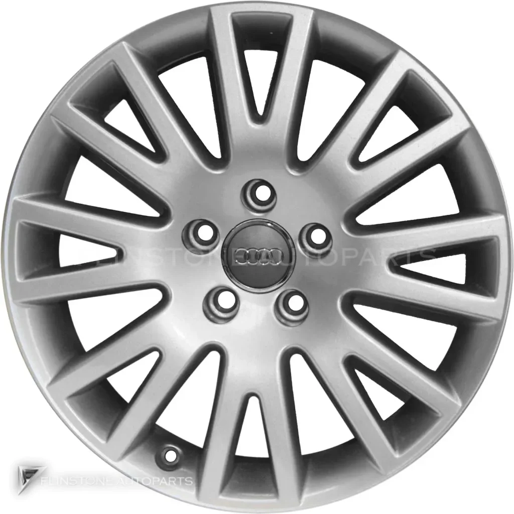 ล้อแท้นำเข้า Audi 8 V Spoke ขอบ 17 นิ้ว รุ่น A6 4F สี Diamond Silver