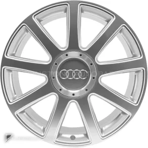 正品轮毂 Audi 9 Spoke 边框 21 英寸车型 Q7 4L 颜色 Silver