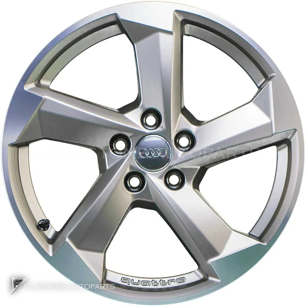 Genuine Wheels Audi Quattro Rotor Spoke trim 18 inch model A4 8W9 Colour Platinum with Diamond Cut