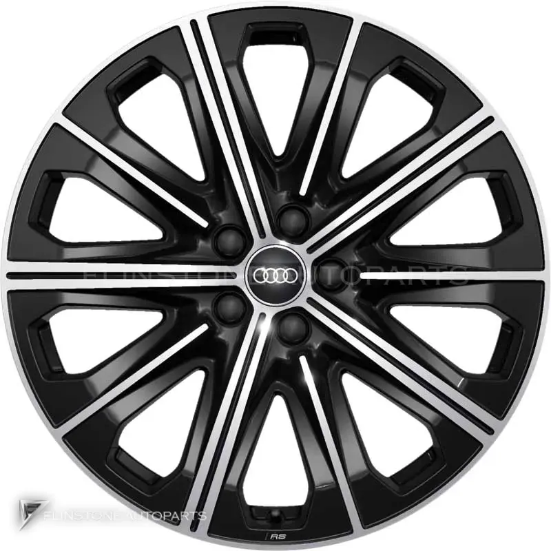 ล้อแท้นำเข้า Audi RS 10 Spoke Star ขอบ 20 นิ้ว รุ่น Q4 89A สี Gloss Black with Diamond Cut