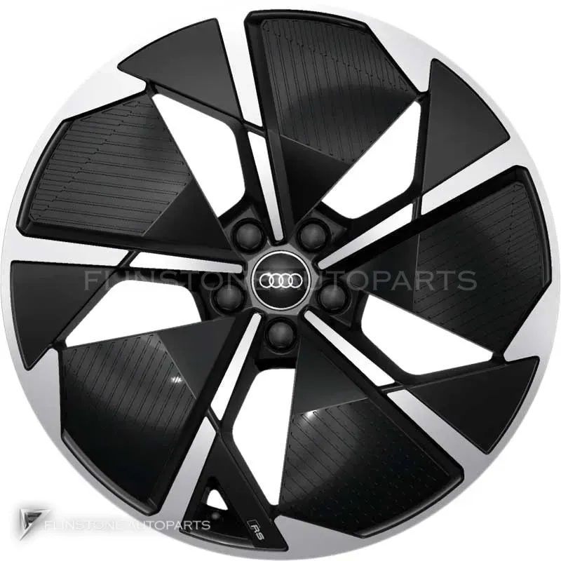 ล้อแท้นำเข้า Audi RS 5 Arm Rotor Aero ขอบ 21 นิ้ว รุ่น Q4 89A สี Gloss Black with Diamond Cut