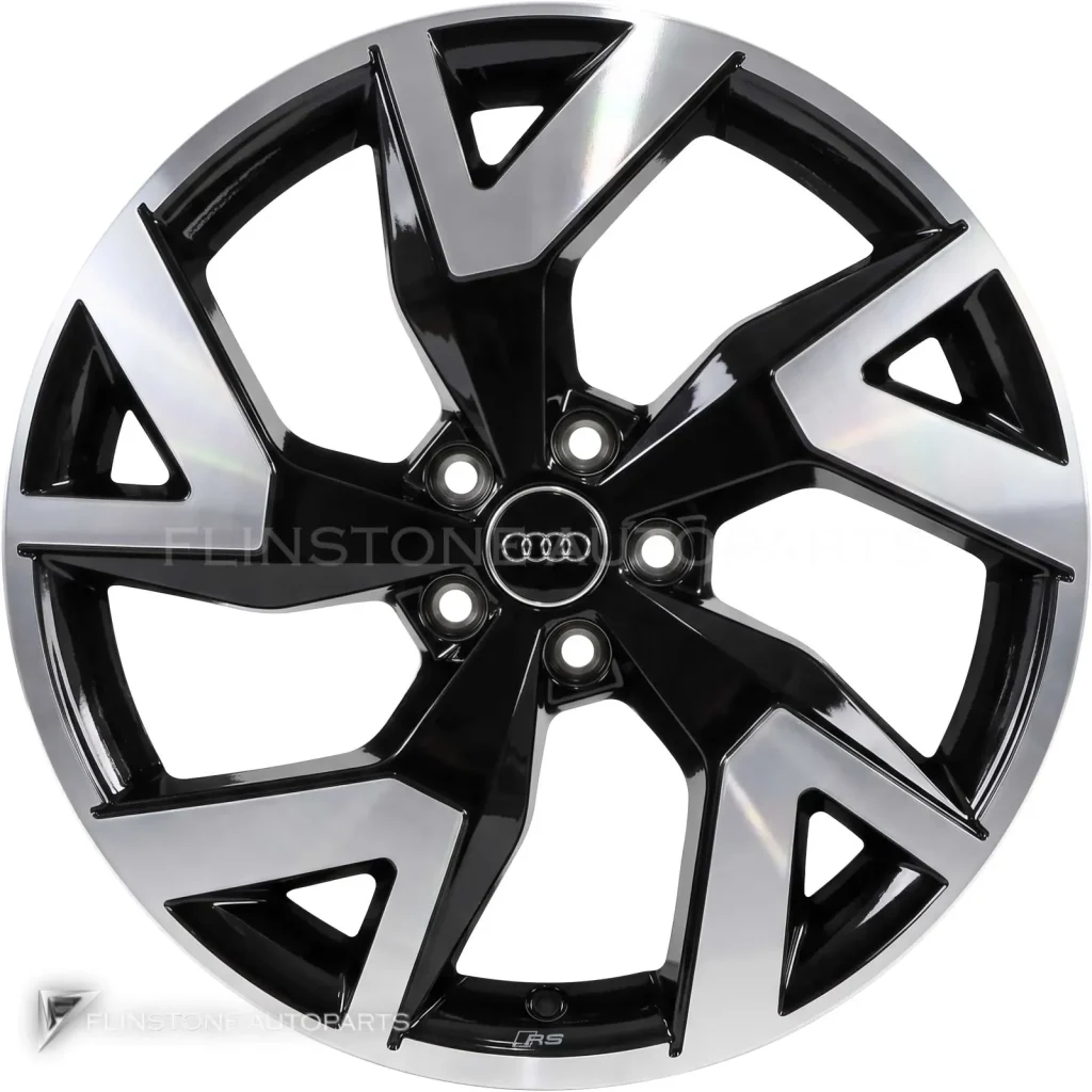 ล้อแท้นำเข้า Audi RS 5 V Spoke ขอบ 19 นิ้ว รุ่น A3 8Y สี Gloss Black with Diamond Cut