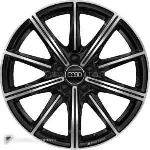 ล้อแท้ Audi Sport 10 Spoke Star ขอบ 17 นิ้ว รุ่น A1 82A สี Gloss Black with Diamond Cut