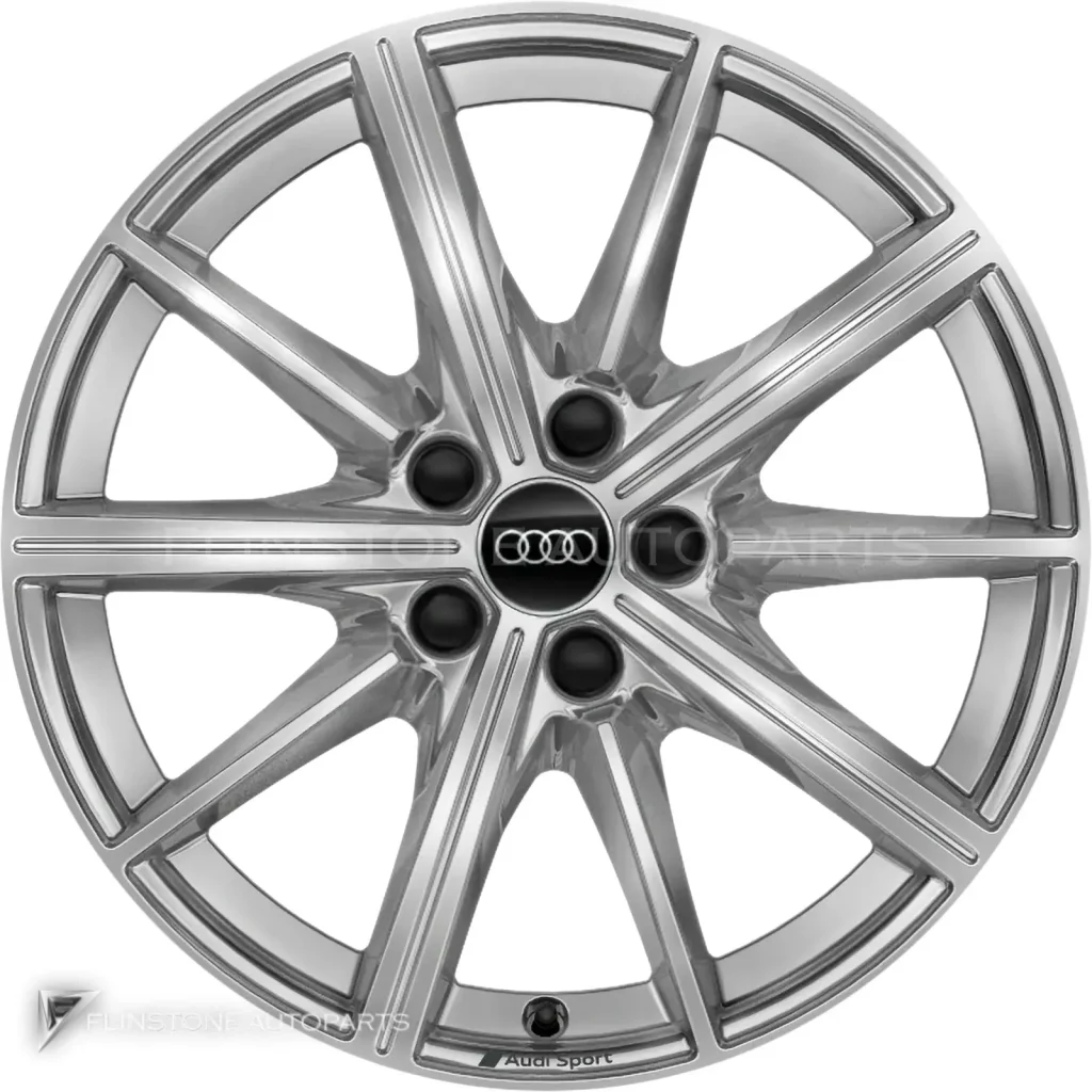 ล้อแท้นำเข้า Audi Sport 10 Spoke Star ขอบ 18 นิ้ว รุ่น A3 8Y สี Galvano Silver